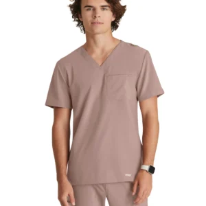 Grey's Anatomy Evolve STRETCH Camisa médica Journey con cuello en V y 1 bolsillo para hombre GSST179