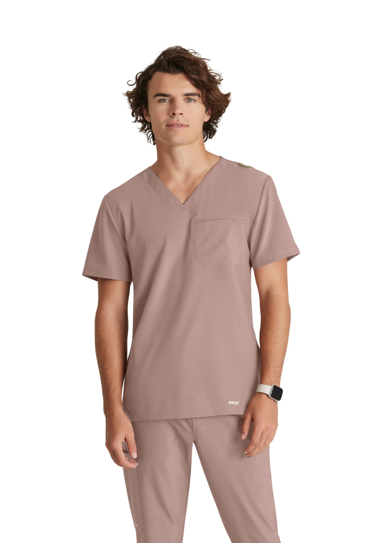 Grey's Anatomy Evolve STRETCH Camisa médica Journey con cuello en V y 1 bolsillo para hombre GSST179