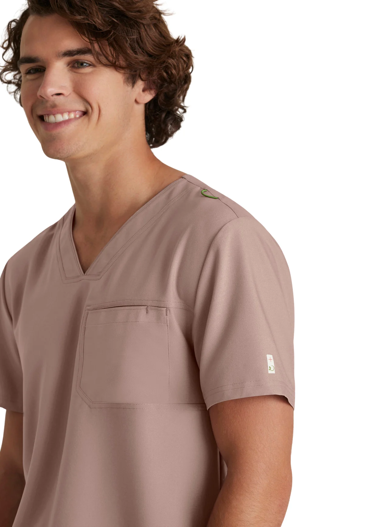 Grey's Anatomy Evolve STRETCH Camisa médica Journey con cuello en V y 1 bolsillo para hombre GSST179 - Imagen 2