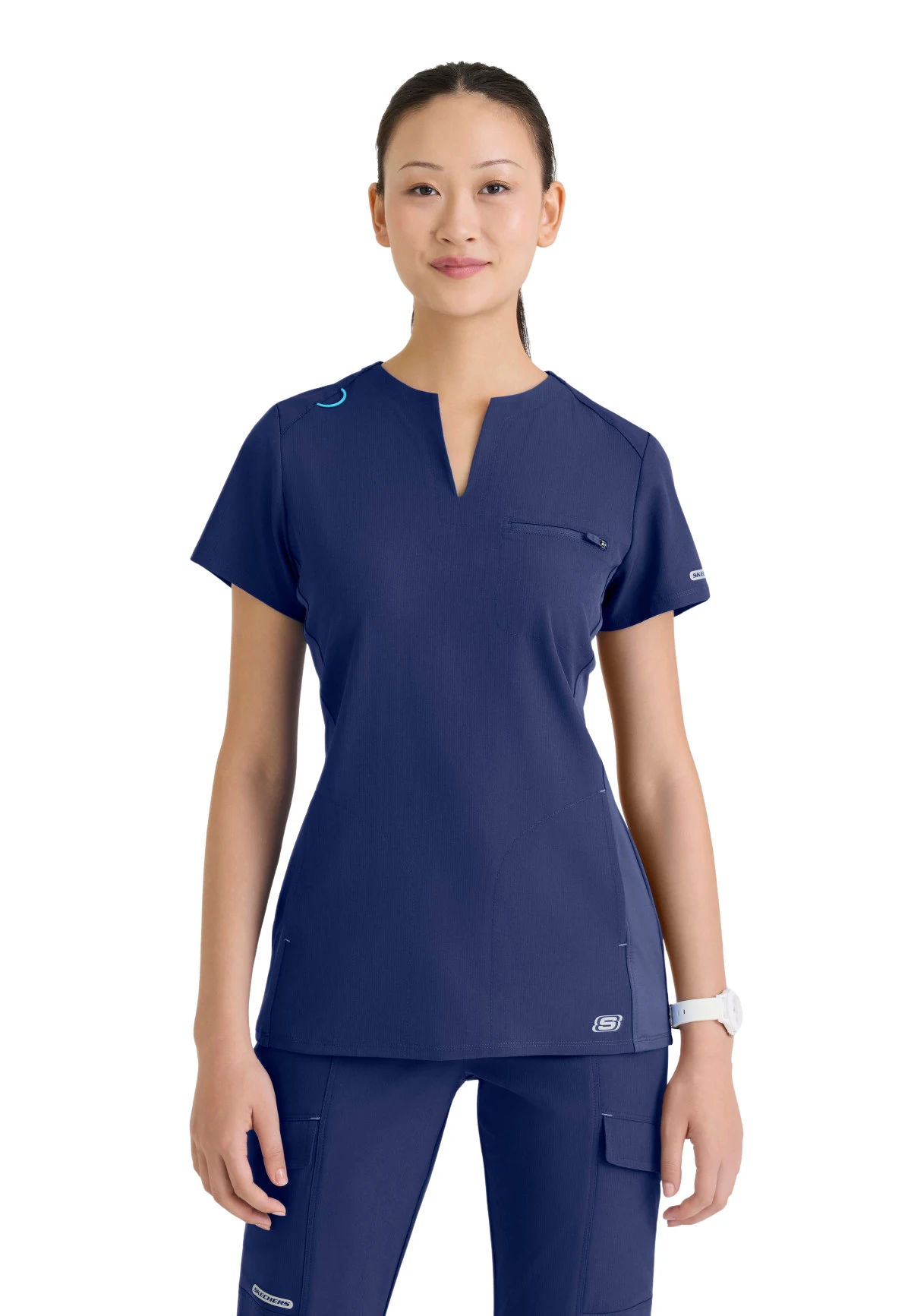 Skechers Reward Blusa médica 3 bolsillos cuello mandarín Para Mujer SKT312