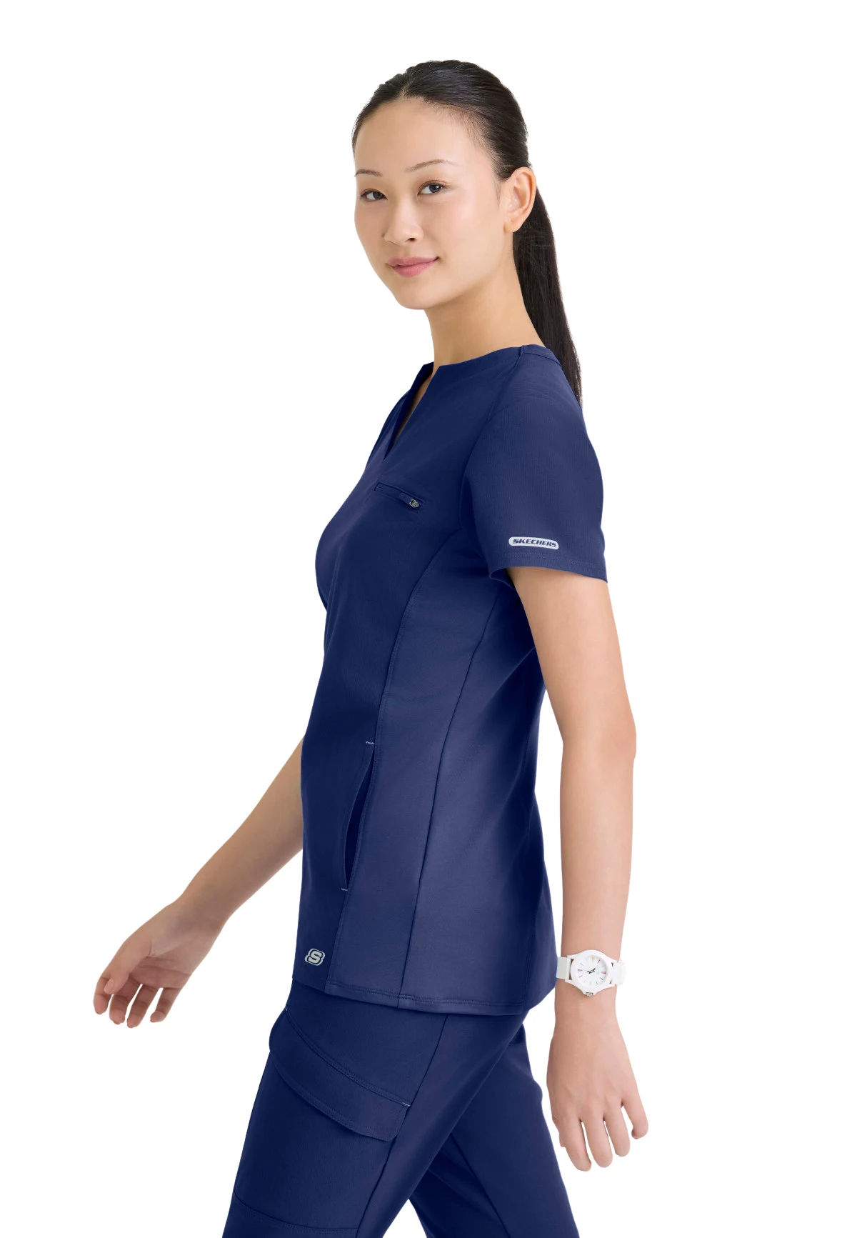Skechers Reward Blusa médica 3 bolsillos cuello mandarín Para Mujer SKT312 - Imagen 2